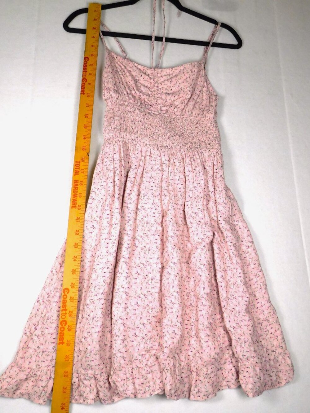 Dress Forum Las Angeles Women's Sm.  Pink Floral Mini Dress Adj. Straps & Bodice